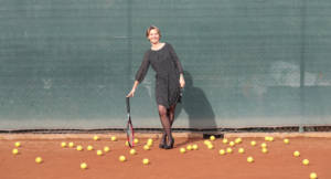Margherita Iannucci sul campo da tennis: donna e psicologa dello sport
